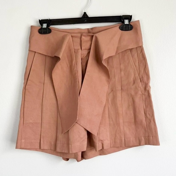 Ulla Johnson High Waist Shorts in Brown - Picture 3 of 6